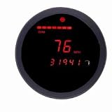 Cyberdyne C270E061N Red Digital Speedometer / Tachometer Combo - Black Bezel