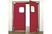 Tools & Hardware : 8'0' X 8'0' Twin Panel Light Duty Red Impact Door