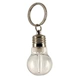 Light Bulb-shaped LED Flashlight Keychain