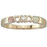 Womens Black Hills Gold Diamond and Hearts Wedding Ring from Coleman