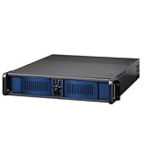 iStarUSA D-200 Blue 2U Rackmounted Server Case with 350-Watt Power Supply