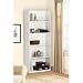 5 Shelf Bookcase White Wood Finish