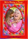 Celebration Balloons Party Invitation Photo Card Card