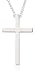 Bob Siemon Sterling Silver Large Plain Cross Pendant Necklace, 20"