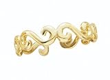 14K Polished Swirls Toe Ring - QG-D1967