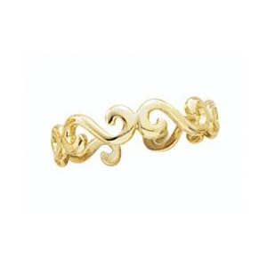 14K Polished Swirls Toe Ring - QG-D1967 by 