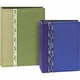 Pioneer : Pioneer Tone Fabric Series Bound Photo Album, Solid Tone on Tone Fabric Covers with Ribbon Trim, Holds 208 4" x 6" Photos, 2 Per Page.