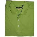 Greg Norman Men's Play Dry Pique with Shark logo, Asparagus (Size - L)