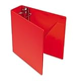 Cardinal 11652 Heavyweight Vinyl Slant-D Ring Binder, 3 Cap., Red
