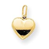 14k Puffed Heart Charm