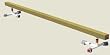Suede Covered Beams - 12' Long x 4" Wide x 12" High - Baseball