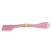 Cats Rule Serve it Up Dual Ended Dog Forks Passion Pink