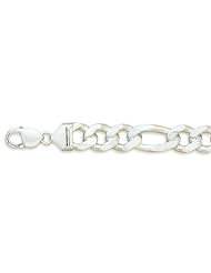 CleverSilvers 9 Inch 300 Figaro Chain Bracelet