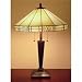 Tiffany-style Mission-style White Table Lamp