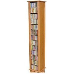 Venture Horizon Revolving Media Tower 2 Sided 74″ 2022 (Oak) (77″H x 15″W x 14 1/2″D)