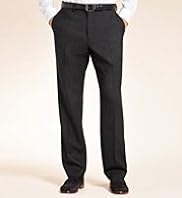 Big & Tall Luxury Sartorial Pure Wool Flat Front Twill Trousers
