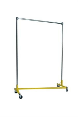 Quality Fabricators Heavy Duty Garment Z-Rack : Single Rail - 5' Base x 7' Up...
