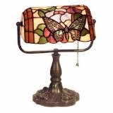 Tiffany Style Banker Butterfly Desk Lamp