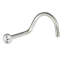 Swarovski Crystal Screw Nose Ring