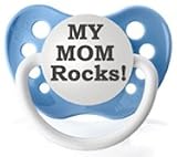 Expressions Pacifiers-My MOM Rocks! in Blue & White