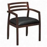Leather Back Chair - Cherry