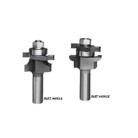 6004 CARBIDE-TIP 2 PC STRAIGHT STYLE STILE AND RAIL ROUTER BIT SET 1-5/8 DIA X 7/8" CL X 3/8" REVEAL