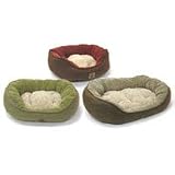 Precision Pet SnooZZy Pillow Soft Daydreamer Plaid Bump Chenille Pet Bed small green-color 21 length x 19 width x 9.5 height