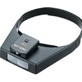 虫眼鏡 ルーペ W-3 双眼ヘッドルーペ ライト付 75656