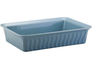 Best Price Paula Deen Stoneware 15-Inch by 10.5-Inch Rectangular Baker, Swirl, Aqua
