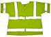 Arc Flame Resistant Lime Class 3 Vest with Sleeves and Silver stripes (2X)