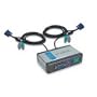 D-Link DKVM-2K 2-Port KVM Switch, Desktop, Built-In Cables