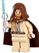 Buy LEGO Star Wars LOOSE Mini Figure Obi-Wan with Silver Lightsaber (Headset) Best Price.