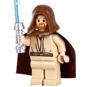 LEGO Star Wars LOOSE Mini Figure Obi-Wan with Silver Lightsaber (Headset)