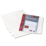 Smead Plastic Envelope, Side Opening, Letter-Size, 5/PK, Clear.