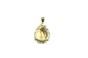 PA1578 Phantom Quartz Crystal Pendant wt Reverse Carving of Golden Dragon