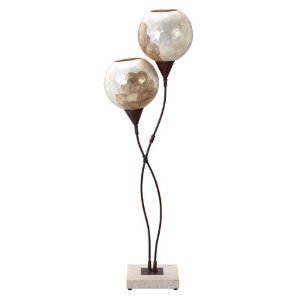 Exotic Floor Lamps on Amazon Com  Exotic Metal Capiz Decorative Floor Lamp  Home Improvement