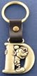 Mickey Mouse Letter D Brass Key Chain Disney
