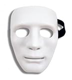 Deluxe White Robot Mask with Strap Halloween Mask Fantasy Scary Ghost Scary Mask UNISEX Halloween Costume Clown Costume Clown Mask White Robot Deluxe Mask Carnival Party
