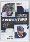 2009-10 Upper Deck MVP Two on Two Jerseys #JDLSB - Marek Svatos/Peter Budaj/Roberto Luongo/Pavol Dem