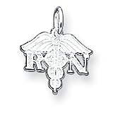 Sterling Silver Registered Nurse Charm