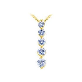 1 1/2 Carat G/SI2 Round Certified Diamond Necklace in 18ct Solid Yellow Gold
