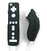 Nintendo Wii Remote and Nunchaku Controller Version 2.0 Super Grip Black Silicone Skin Case Cover (Remote and Nunchaku NOT Included)