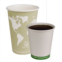Eco-Products 10 oz Eco Hot Cup w/ Green Stripe