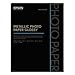 - Professional Media Metallic Photo Paper Glossy, White, 8 1/2x11, 25 Sheets/Pack