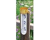 Conant Custom Brass Grand View Glass Rain Gage with Brass Top