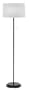 Bronze Double Pull White Knifepleated Shade Floor Lamp