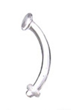 16g Clear Curved Eyebrow Ring Body Jewelry Piercing Retainer with O Ring 16 Gauge 3/8