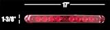 15" LED TRAILER STOP TAIL LIGHT BAR RED LENS WATERPROOF