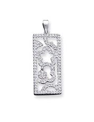 Sterling Silver CZ Fancy Pendant