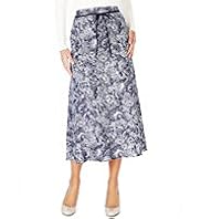 Linen Blend Bali Print Long Skirt